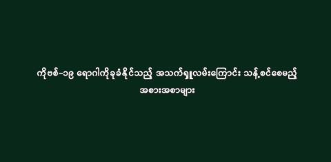 ကိုဗစ်-၁၉ ရောဂါကိုခုခံနိုင်သည့် အသက်ရှူလမ်းကြောင်း သန့်စင်စေမည့် အစားအစာများ