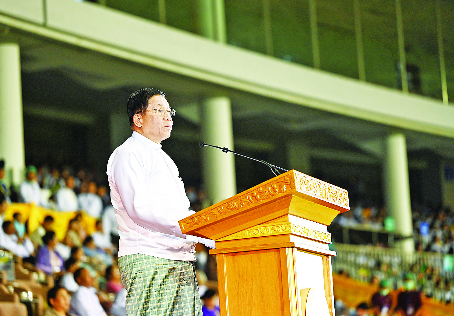 ၂ဝ၂၄ ခုနှစ် ပဉ္စမအကြိမ်မြောက် အမျိုးသားအားကစားပွဲတော်ဖွင့်ပွဲအခမ်းအနား ကျင်းပ နိုင်ငံတော်စီမံအုပ်ချုပ်ရေးကောင်စီဥက္ကဋ္ဌ နိုင်ငံတော်ဝန်ကြီးချုပ် ဗိုလ်ချုပ်မှူးကြီး မင်းအောင်လှိုင် တက်ရောက်ချီးမြှင့်