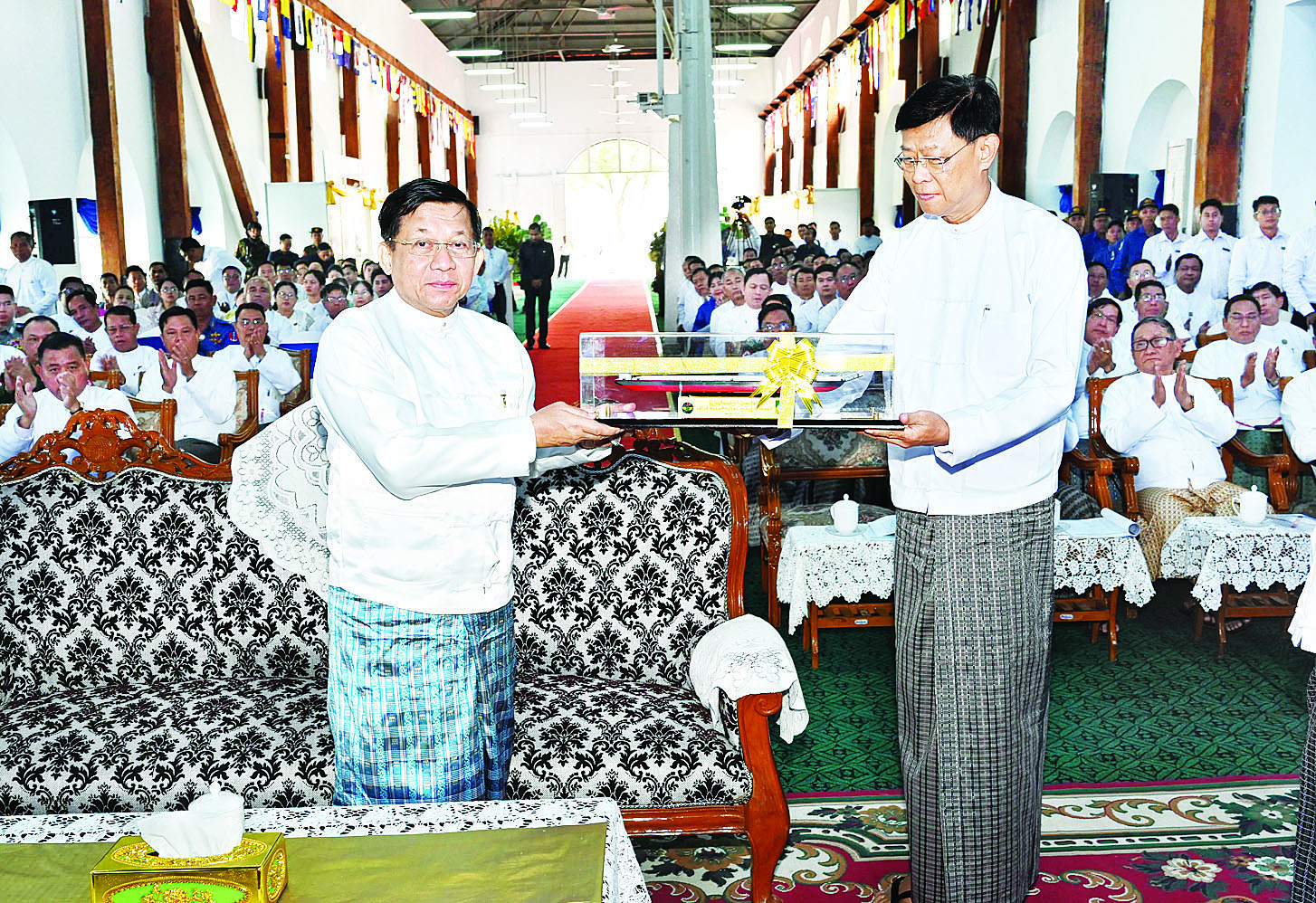 သမိုင်းဝင် ဒလသင်္ဘောကျင်း နှစ် (၁၅ဝ) ပြည့်အထိမ်းအမှတ်အခမ်းအနားကျင်းပ နိုင်ငံတော်စီမံအုပ်ချုပ်ရေးကောင်စီဥက္ကဋ္ဌ နိုင်ငံတော်ဝန်ကြီးချုပ် ဗိုလ်ချုပ်မှူးကြီး မင်းအောင်လှိုင် တက်ရောက်အမှာစကားပြောကြား