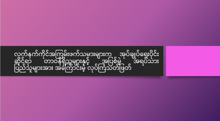 လက်နက်ကိုင်အကြမ်းဖက်သမားများက အုပ်ချုပ်ရေးပိုင်းဆိုင်ရာ တာဝန်ရှိသူများနှင့် အပြစ်မဲ့ အရပ်သားပြည်သူများအား အကြောင်းမဲ့ လုပ်ကြံသတ်ဖြတ်