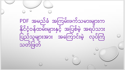 PDF အမည်ခံ အကြမ်းဖက်သမားများက နိုင်ငံ့ဝန်ထမ်းများနှင့် အပြစ်မဲ့ အရပ်သားပြည်သူများအား အကြောင်းမဲ့ လုပ်ကြံသတ်ဖြတ်