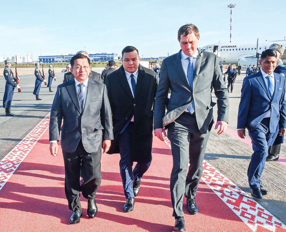 SAC Chairman PM Senior General Min Aung Hlaing leads Myanmar delegation to Minsk, Belarus