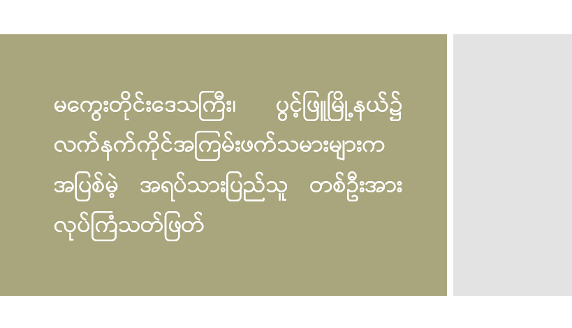 မကွေးတိုင်းဒေသကြီး၊ ပွင့်ဖြူမြို့နယ်၌ လက်နက်ကိုင်အကြမ်းဖက်သမားများက အပြစ်မဲ့ အရပ်သားပြည်သူ တစ်ဦးအား လုပ်ကြံသတ်ဖြတ်