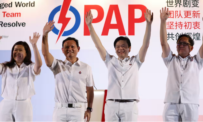 စင်ကာပူ ရွေးကောက်ပွဲ ဝန်ကြီးချုပ် Lawrence Wong ဦးဆောင်သော PAP ပါတီ အနိုင်ရ