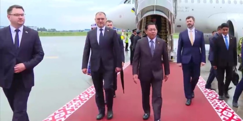 Arrival at Belarus: Myanmar delegation to attend EEF 2025