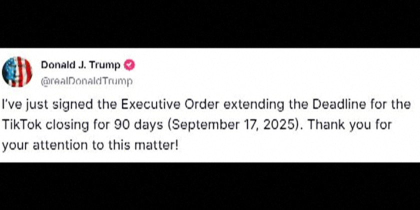Trump signs order to postpone TikTok ban for 3rd time