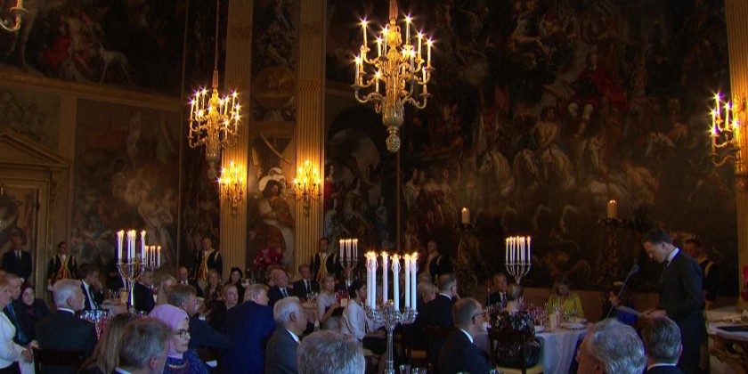 Dutch King and NATO Chief toast Trump at pre-NATO summit dinner