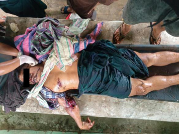 မန္တလေးတိုင်းဒေသကြီး၊ ငါန်းဇွန်မြို့နယ်၌ အကြမ်းဖက်အဖွဲ့(စိစစ်ဆဲ)က လုပ်ကြံသတ်ဖြတ်မှုကြောင့် အပြစ်မဲ့ အရပ်သားပြည်သူ တစ်ဦး သေဆုံးမှု မှတ်တမ်းဓာတ်ပုံ။
