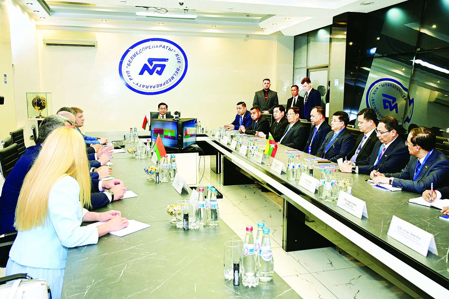 SAC Chair PM Senior General Min Aung Hlaing visits Belmedpreparaty Pharmaceutical Factory in Minsk