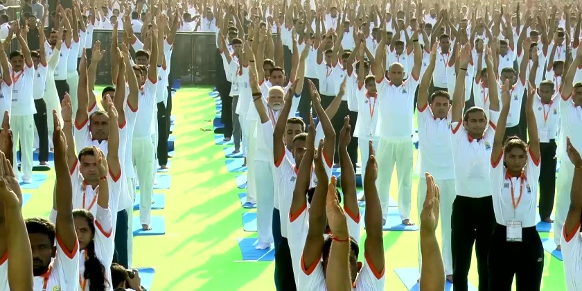 Prime Minister Modi leads Yoga Day celebrations in Visakhapatnam