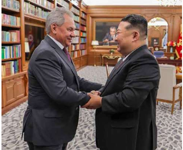 ရုရှားအမျိုးသားလုံခြုံရေးကောင်စီအတွင်းရေးမှူး ဆာဂေးရှိုဂူး မြောက်ကိုရီးယားသို့ ရောက်ရှိ
