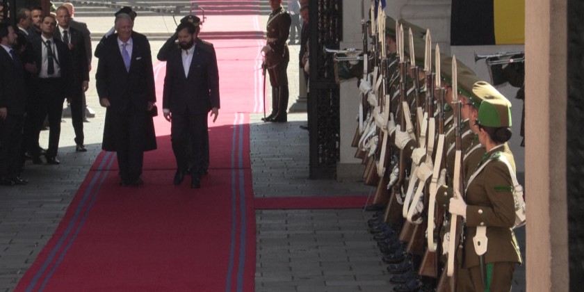 The King and Queen of Belgium meet with Chilean President Gabriel Boric