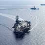 The US Navy's USS Navy aircraft carrier departs for the Middle East