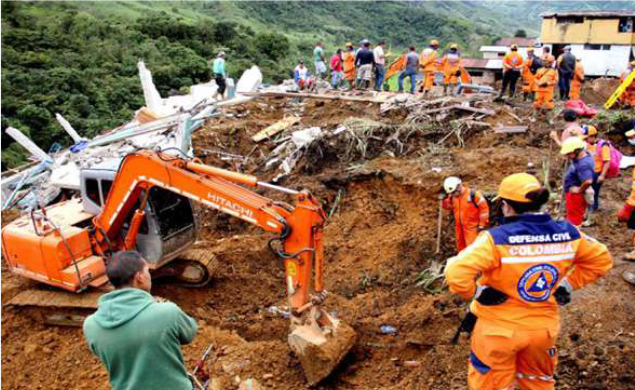 ကိုလံဘီယာနိုင်ငံ အနောက်မြောက်ပိုင်း ဘီလိုခရိုင်တွင် ဘီလိုခရိုင်တွင် မိုးရွာသွန်းပြီး မြေပြိုမှုကြောင့် လူရှစ်ဦးသေဆုံး ငါးဦးဒဏ်ရာရရှိ