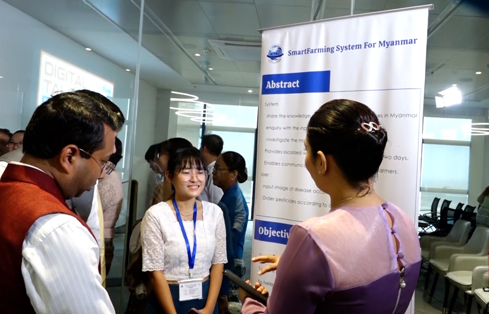 This photo features teachers, students, and equipment at the “Internship Programme Graduation and My Story (Story of July) Digital Talent Show 2025” ceremony.