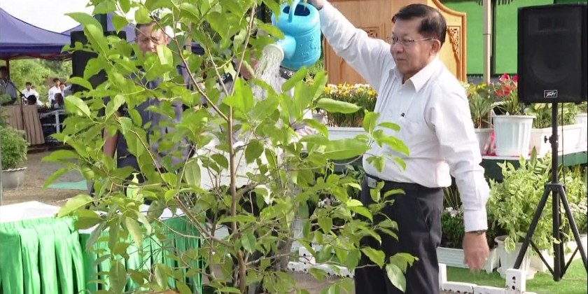 Monsoon Tree Planting Ceremomy : SAC Chairman participates in the event in Nay Pyi Taw