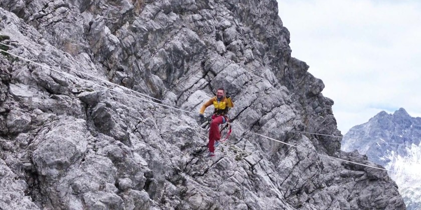 A new record for the longest slackline in Austria