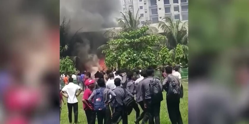 20 killed as training fighter jet crashed in Dhaka