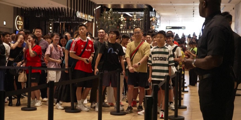 Football fans queue for Cristiano Ronaldo museum in Hong Kong