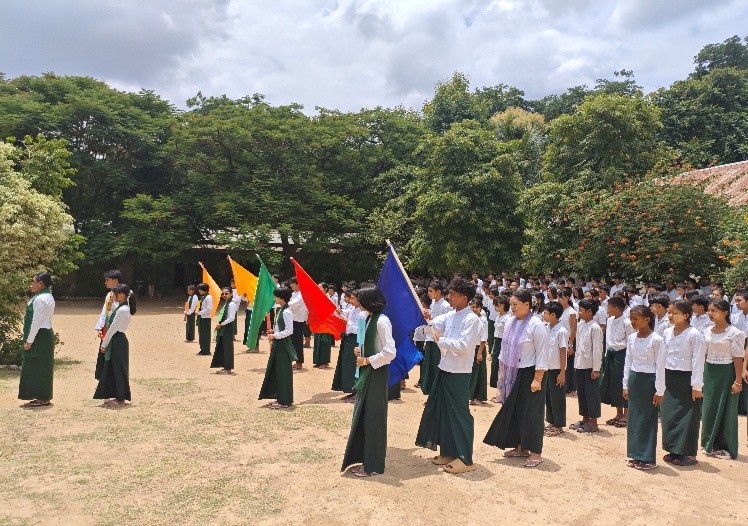 တံတားဦးမြို့ မြို့မအခြေခံပညာအလယ်တန်းကျောင်းတွင် ကျောင်းကောင်စီ ကတိသစ္စာခံယူခြင်းကျင်းပ