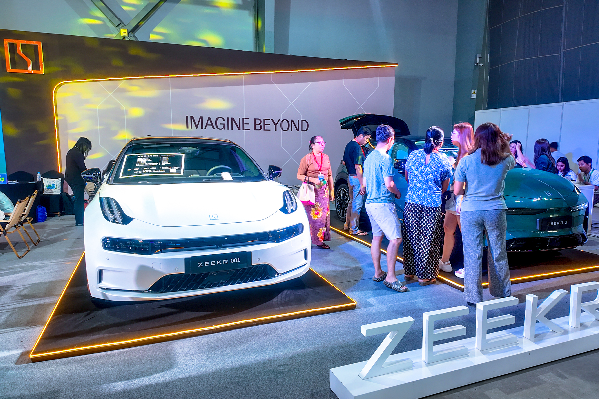 EV brands showcased at Myanmar International Auto Expo at YCC