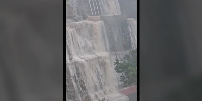 Flooding across HK due to heavy rain