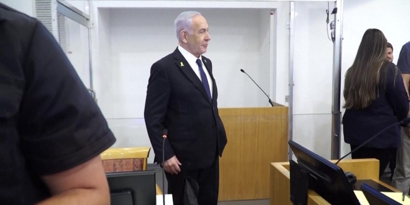 Israeli Prime Minister Netanyahu arrives to testify in corruption trial