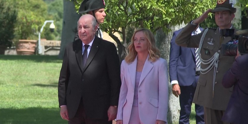 Italian PM Meloni meets with Algerian President Tebboune in Rome