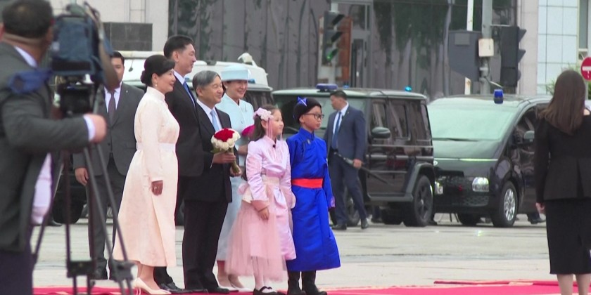 Japan's Emperor meet Mongolia's President in Ulaanbaatar