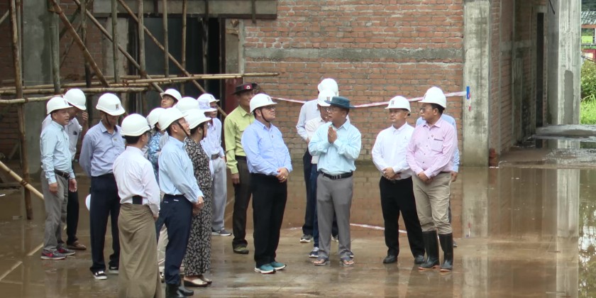 Inspection of Dev. Projects: Kachin State CM inspected dev. Projects in Myitkyina