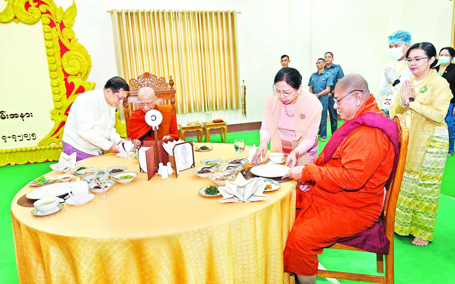 နိုင်ငံတော်စီမံအုပ်ချုပ်ရေးကောင်စီ ၂ဝ၂၅ ခုနှစ် ဝါဆိုသင်္ကန်းဆက်ကပ်လှူဒါန်းပွဲနှင့် မာရဝိဇယဗုဒ္ဓရုပ်ပွားတော်မြတ်ကြီး ဗုဒ္ဓဘိသေကအနေကဇာတင်အောင်ပွဲ (၂)နှစ်ပြည့်အခမ်းအနား ကျင်းပ