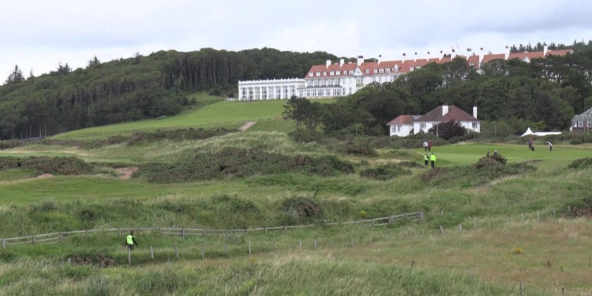 Outside Trump's Turnberry golf resort ahead of meeting with Starmer