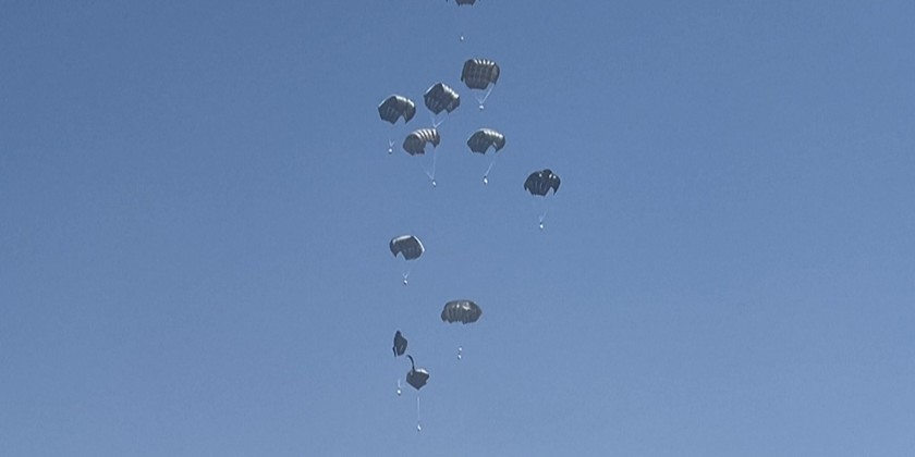 Jordanian and Emirati planes dropped food into Gaza