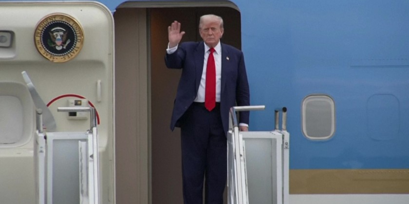 Trump arrives in Scotland for talks with UK, EU leaders