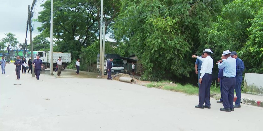 Inspection of Dev. Works: YGN CM inspected developments works in Taikkyi