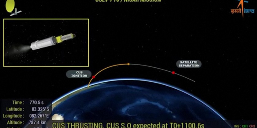 US, India launch powerful Earth-monitoring satellite
