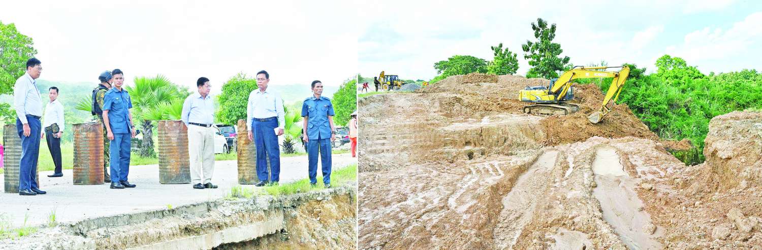 နိုင်ငံတော်လုံခြုံရေးနှင့်အေးချမ်းသာယာရေးကော်မရှင်ဥက္ကဋ္ဌ ဗိုလ်ချုပ်မှူးကြီးမင်းအောင်လှိုင် ရန်ကုန်-မန္တလေးအမြန်လမ်းမကြီးတစ်လျှောက် ပြုပြင်ထိန်းသိမ်းရေးလုပ်ငန်းများ ဆောင်ရွက်နေမှုအခြေအနေများအား ကြည့်ရှုစစ်ဆေး