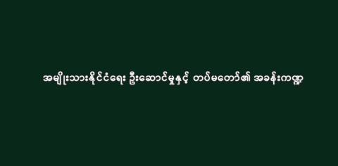 အမျိုးသားနိုင်ငံရေး ဦးဆောင်မှုနှင့် တပ်မတော်၏ အခန်းကဏ္ဍ