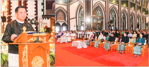 Chairman of the State Ad- ministration Council Prime Minister Senior General Min Aung Hlaing attended the Christmas Thanksgiving and Fellowship Dinner organized by Christian Councils of Churches of Myanmar at St Mary’s Ca- thedral Church in Botahtaung Township of Yangon Region