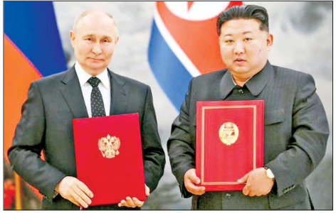 ရုရှားနှင့် မြောက်ကိုရီးယား နှစ်နိုင်ငံအကြား မဟာဗျူဟာမြောက် ပူးပေါင်းဆောင်ရွက်ရေးစာချုပ် စတင်အသက်ဝင်