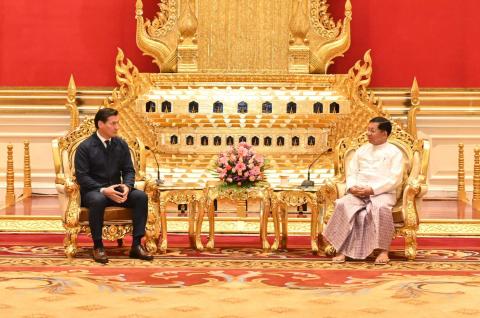 SAC Chair PM Senior General Min Aung Hlaing receives Head of Russian Kalmykia Republic