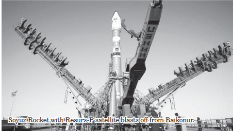 Soyuz rocket with Resurs-P satellite blasts off from Baikonur