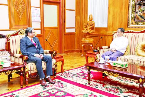 ပြည်ထောင်စုဝန်ကြီး ဦးကိုကိုလှိုင် ကုလသမဂ္ဂလူသားချင်းစာနာထောက်ထားမှုဆိုင်ရာညှိနှိုင်းရေးရုံး (UNOCHA) ၏ မြန်မာနိုင်ငံဆိုင်ရာ အကြီးအကဲအား လက်ခံတွေ့ဆုံ