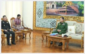 Vice Chairman of State Administration Council Deputy Commander-in-Chief of Defence Services Commander-in-Chief (Army) Vice-Senior in-Chief of Defence Services Commander-in-Chief (Army) Vice-Senior General Soe Win receives delegation led by General Direk B