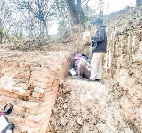 Ancient Toungoo Ketumati City excavation uncovers buried turret