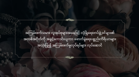 အကြမ်းဖက်သမား လူအုပ်စုများအနေဖြင့် လုံခြုံရေးတပ်ဖွဲ့ဝင်များ၏ အလစ်အငိုက်ကို အခွင့်ကောင်းယူကာ ဖောက်ခွဲရေးပစ္စည်းကိရိယာများ အသုံးပြု၍ အကြမ်းဖက်မှုလုပ်ရပ်များ လုပ်ဆောင်