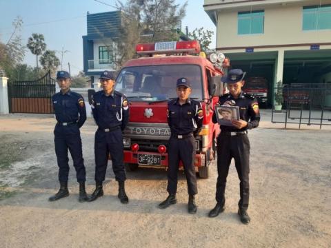 တံတားဦးမြို့နယ်၌ မီးဘေးကြိုတင်ကာကွယ်ရေး လိုက်လံ အသိပေး နှိုးဆော်