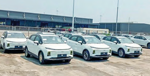 Electric vehicles arrive at Yangon Port