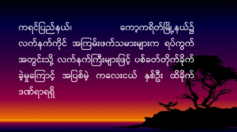 ကရင်ပြည်နယ်၊ ကော့ကရိတ်မြို့နယ်၌ လက်နက်ကိုင်အကြမ်းဖက်သမားများက ရပ်ကွက်အတွင်းသို့ လက်နက်ကြီးများဖြင့် ပစ်ခတ်တိုက်ခိုက်ခဲ့မှုကြောင့် အပြစ်မဲ့ ကလေးငယ် နှစ်ဦး ထိခိုက်ဒဏ်ရာရရှိ