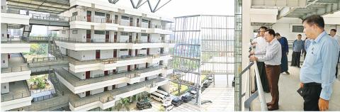 SAC Chairman PM Senior General Min Aung Hlaing on inspection tour of Information Technology University, Western Yangon Technological University, Hlinethaya Township